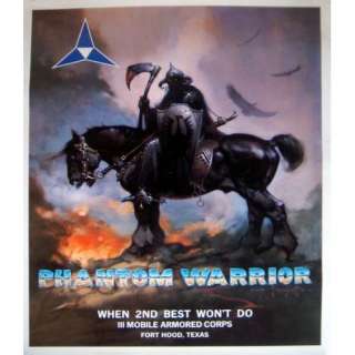  Phantom Warrior, III Mobile Armored Corps U.S. Army Poster
