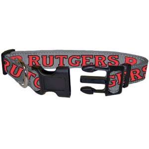  Rutgers Scarlet Knights Gray Large Dog Collar: Sports 