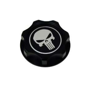 Punisher Skull Marvel Avenger Oil Filler Cap in Black Billet Aluminum 