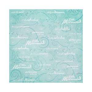     12 x 12 Glitter Paper   Little Mermaid Arts, Crafts & Sewing
