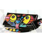 Romero Britto Black Large Wallet, Fish by Giftcraft