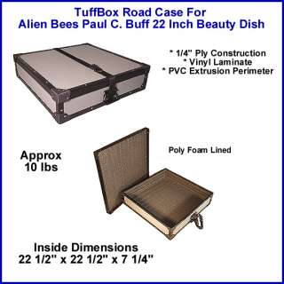   Paul C. Buff 22 Inch Beauty Dish TUFFBOX TRANSPORT ROAD CASE  