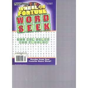   Wheel of Fortune Word Seek Magazine (Volume 21 2011) Various Books