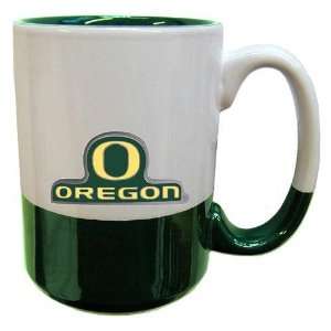  Oregon Ducks NCAA 2 Tone Grande Mug White/Green: Sports 