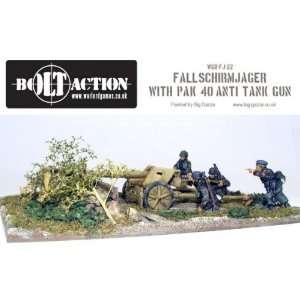  Bolt Action WWII   German: Fallschirmjager PAK 40 + Crew: Toys & Games
