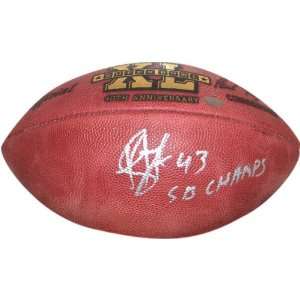  Troy Polamalu Autographed Official Super Bowl XL Football 
