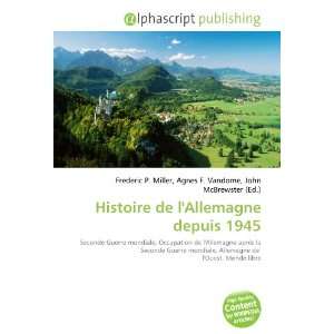  Histoire de lAllemagne depuis 1945 (French Edition 