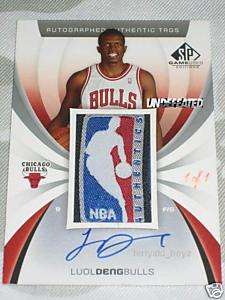 SP GAME USED LUOL DENG EXQUISITE AUTO LOGOMAN TAG 1/1   