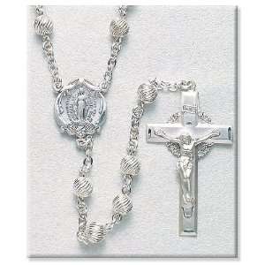    Sterling Silver Rosary Rosaries Jesus Mary 