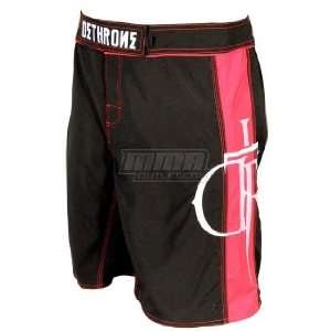  Dethrone Royalty Fight Shorts Black/Red: Sports & Outdoors