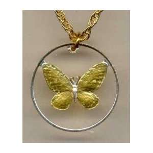   Cut out & 2 toned Philippines Butterfly   coin Necklace: Beauty