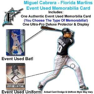  Detroit Tigers Miguel Cabrera Event Used Memorabilia Card 