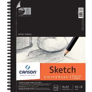  Canson 9 Inch by 12 Inch Universal Sketch Book, 100 Sheet 