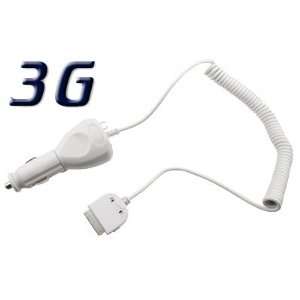  White Car Charger For Apple iPhone 3G, iPhone 3GS, iPhone 4, iPhone 