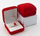 New Red Velvet Large Ring Jewelry Display Gift Boxes
