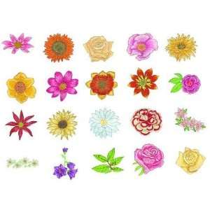  Great Notions Embroidery Machine Designs CD FLOWERS 