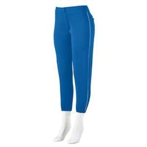 Augusta Girls Low Rise Softball Pant With Piping ROYAL/ WHITE YL 