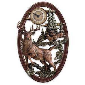   Whitetail Deer Wall Clock by The Bradford Exchange