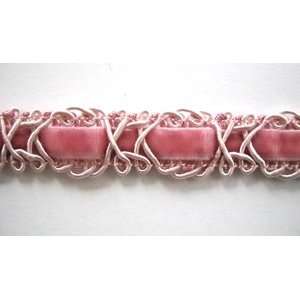   Pink Velvet Scroll Braid Trim By The Yard Arts, Crafts & Sewing