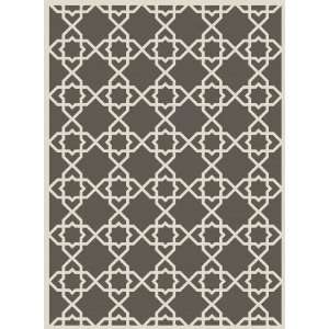    246 7SQ Gray and Beige Indoor/Outdoor Square Area Rug, 6 Feet 7 Inch