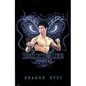  Bruce Lee   Dragon Eyes People Blacklight Poster Print 