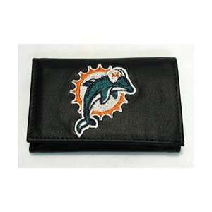  Miami Dolphins Black Tri Fold Wallet *: Sports & Outdoors