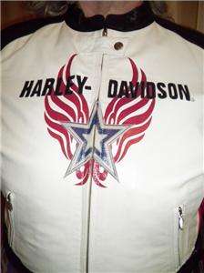Harley Davidson Leather Jacket 2XL Rapid City Red White 97158 03VW 