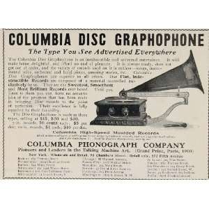 ANTIQUE 1910 COLUMBIA GRAPHOPHONE PHONOGRAPH W HORN