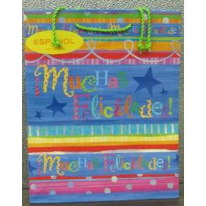 Hallmark Gift Bags SCB211 Muchas Felicidades (Best Wishes) Large Gift 