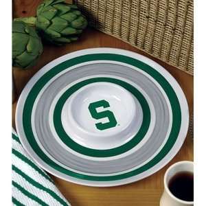 Michigan State Spartans NCAA Melamine Chip Dip Serving Tray:  