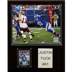  NFL Justin Tuck New York Giants Player Plaque