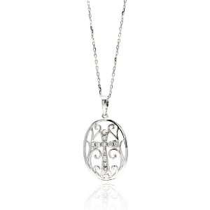  Nickel Free Silver Necklaces Wave Designed Disc With Cubic 