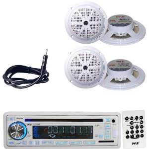 Speaker and Cable Package   PLCD35MR AM/FM MPX IN Dash Marine CD/ 