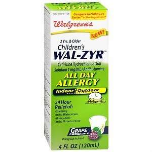   Wal Zyr All Day Allergy Oral Solution, 4 oz 