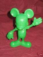 Plastic Green Mickey Mouse Figurine  
