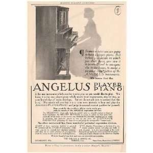  1908 Wilcox & White Angelus Player Piano Print Ad (Music 