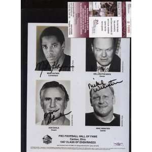 1997 Pro FB HOF Inductees 4 Diff Autographed JSA   Sports Memorabilia 