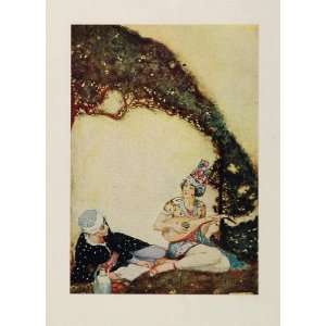 Willy Pogany Rubaiyat Lovers Lute Color Print c.1920   Original Print 