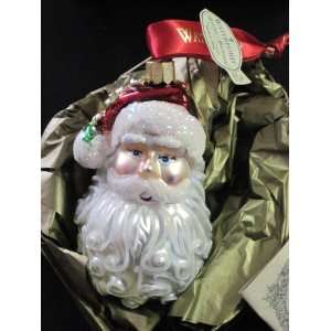   Waterford Holiday Heirlooms Santa Head Christmas Ornament: Home