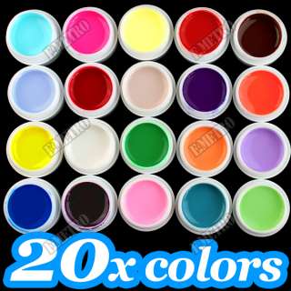 Set 20 Colors Milky UV Color Milkshake Gel Nail Art 5ml  