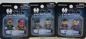 Mezco Mini 2 Mez itz Wave 1 Set of 3 NEW! Superman, Batman, Lantern 