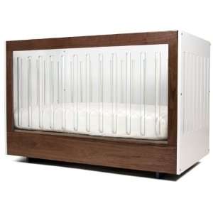  Roh Collection Crib   Walnut & White 2 Side Acrylic 
