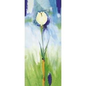 White Tulip Panel by Heinz Voss 12x28 