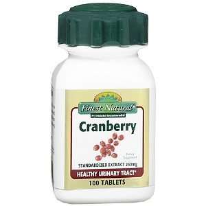  Finest Natural Cranberry 250mg Tablets, 100 ea Health 