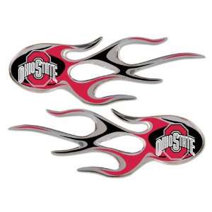  Ohio State Buckeyes Sticker   Set of 2 Flame: Sports 
