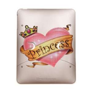  iPad 5 in 1 Case Metal Bronze Princess Crowned Pink Heart 