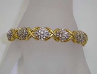 Huggs & Kisses 14k Gold 6.5cttw Diamond Bracelet 7.5  