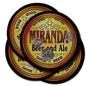  MIRANDA Family Name Brand Beer & Ale Coasters Everything 