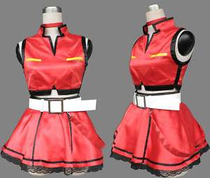 VOCALOID meiko red cosplay costume top + skirt dress  
