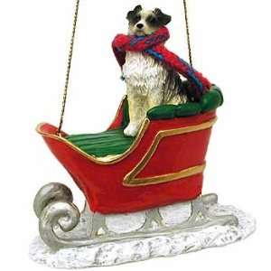  Blue Aussie (Docked) in a Sleigh Christmas Ornament: Home 